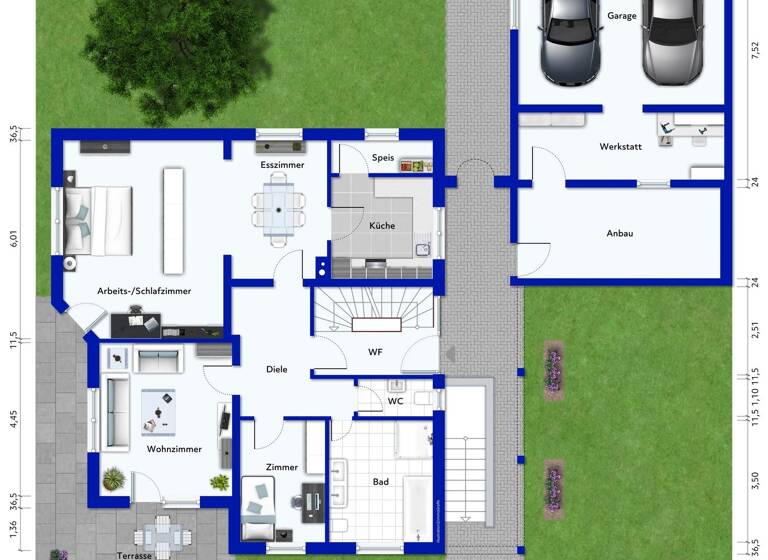 Einfamilienhaus zum Kauf 390.000 € 8 Zimmer 94,6 m² 1.120 m² Grundstück Marktlustenau Kreßberg 74594