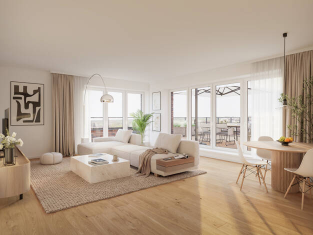 Wohnung zum Kauf - Neubau provisionsfrei 364.000 € 2 Zimmer 66,6 m² 2. Geschoss Schützenplatz Lüneburg 21337