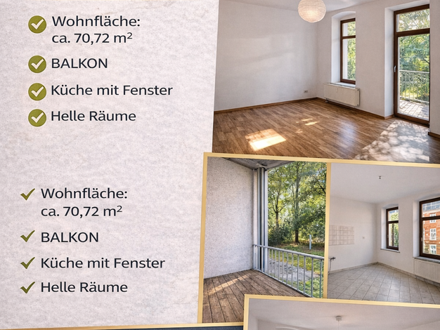 Wohnung zum Kauf 106.000 € 2 Zimmer 70,7 m² 2. Geschoss Kaßberg Chemnitz 09112