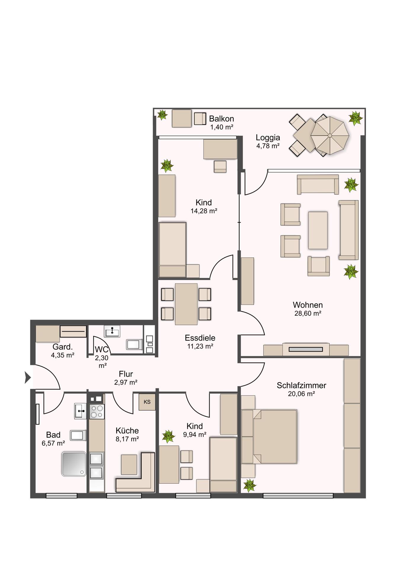 Wohnung zum Kauf 345.000 € 4 Zimmer 114 m²<br/>Wohnfläche 1.<br/>Geschoss Quickborn 25451