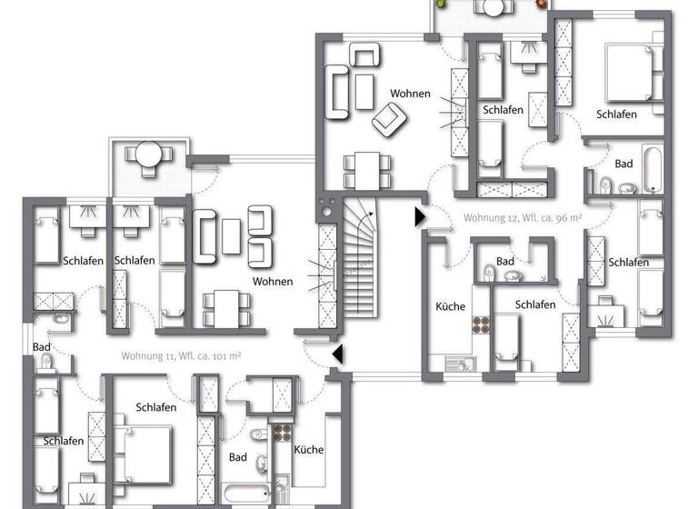 Wohnung zum Kauf 99.000 € 5 Zimmer 101 m² 2. Geschoss Allandsbusch 38 Hakedahl Detmold 32758