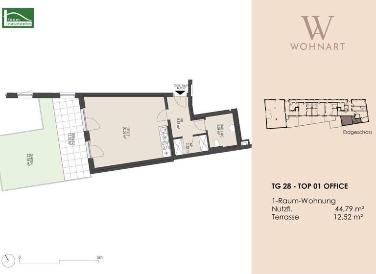 Büro zum Kauf 309.656 € 1 Zimmer 44,8 m² Bürofläche Taubergasse 22-28 Wien 1170