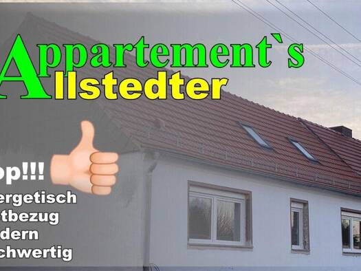 Terrassenwohnung zur Miete 606 € 2 Zimmer 66,3 m² Geschoss 1/1 frei ab sofort Allstedt Allstedt 06542