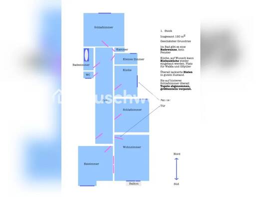 Wohnung zur Miete Tauschwohnung 1.900 € 4,5 Zimmer 120 m² 2. Geschoss Ottensen Altona 22765