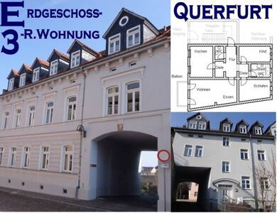 Wohnung zur Miete 645 € 3 Zimmer 103,4 m² EG Nebraer Straße 17 Querfurt Querfurt 06268