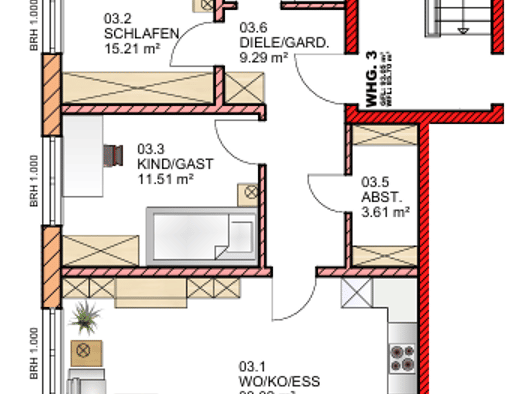 Wohnung zum Kauf provisionsfrei 368.000 € 3 Zimmer 85,7 m² 1. Geschoss frei ab 31.12.2027 Carl-Anton-Lang-Straße Kelheim 93309