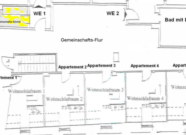 Studio zur Miete 200 € 1 Zimmer 23 m² 2. Geschoss frei ab sofort Thielestraße 1 Freiberg 09599