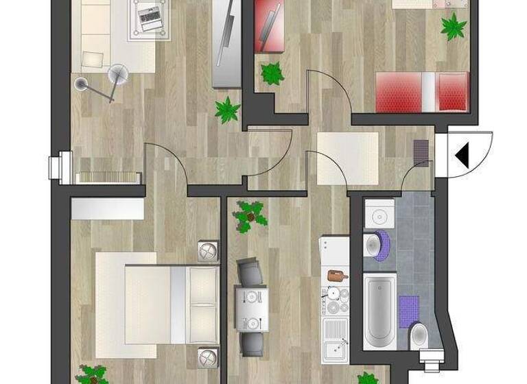 Wohnung zur Miete 442 € 3 Zimmer 69,4 m² 2. Geschoss Albrechtstr. 5 Sonnenberg Chemnitz 09130