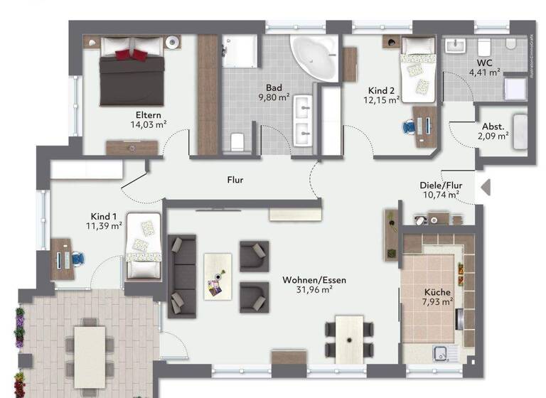 Wohnung zur Miete 1.330 € 3 Zimmer 112 m² 3 Geschosse frei ab 15.04.2026 Dogern 79804