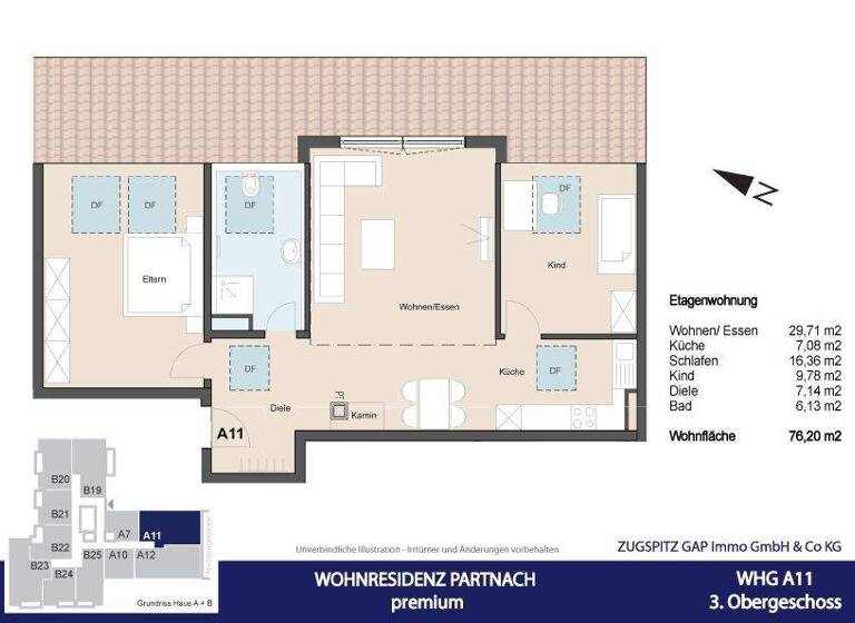 Wohnung zum Kauf - Erstbezug 762.000 € 3 Zimmer 76 m² 3. Geschoss Partenkirchen Garmisch-Partenkirchen 82467