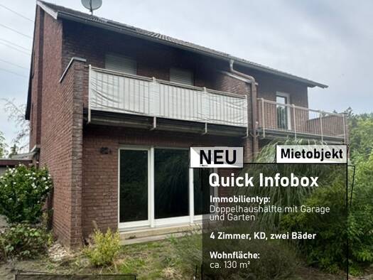 Doppelhaushälfte zur Miete 1.300 € 4 Zimmer 130 m² Rotherbachstraße 62 b Oberaden Bergkamen 59192