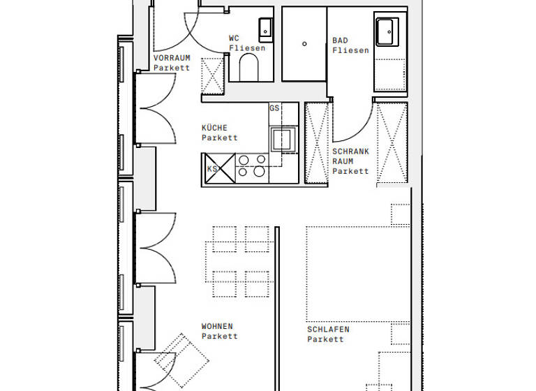 Wohnung zur Miete - Erstbezug 757 € 1,5 Zimmer 45 m² 12. Geschoss Wien 1220