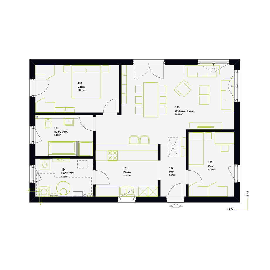 Einfamilienhaus zum Kauf provisionsfrei 263.000 € 3 Zimmer 96 m²<br/>Wohnfläche Saubach Finneland 06647