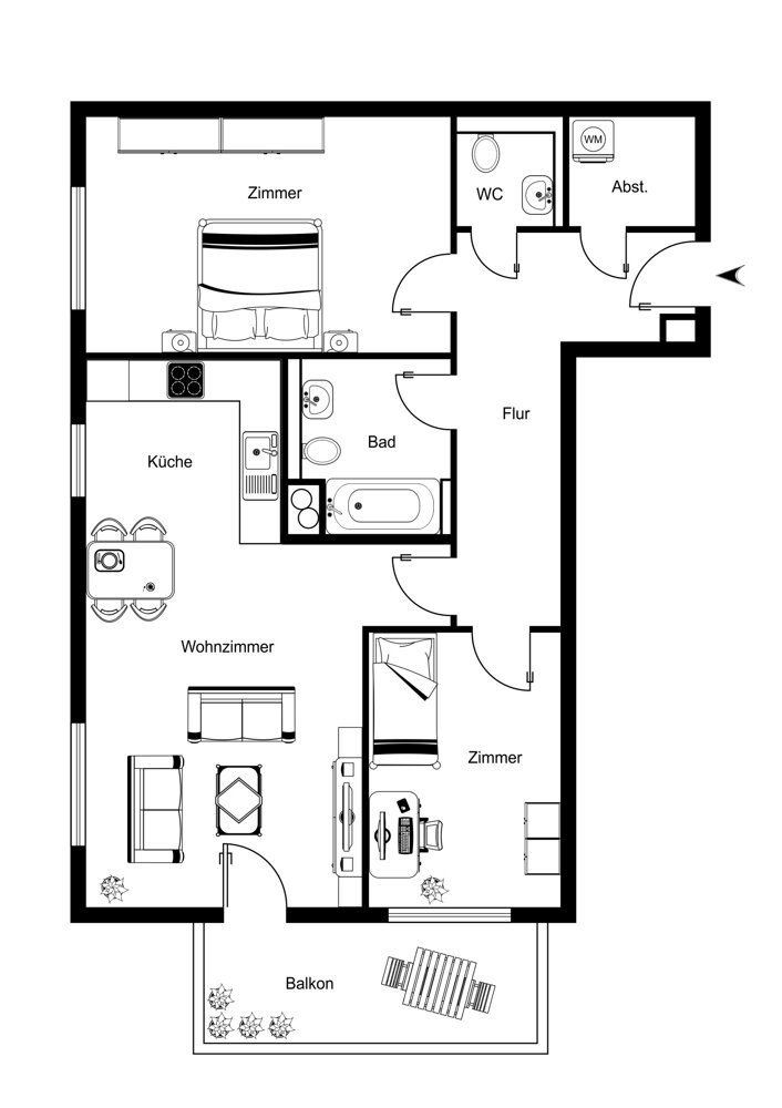 Wohnung zur Miete 1.395 € 3 Zimmer 90 m²<br/>Wohnfläche 01.02.2025<br/>Verfügbarkeit Bergedorf Hamburg 21035