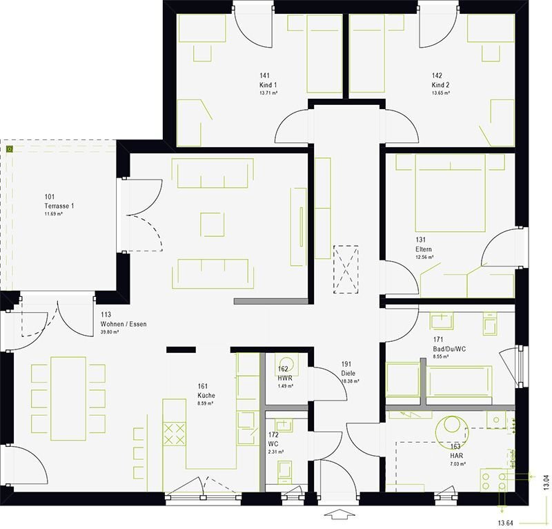 Bungalow zum Kauf provisionsfrei 388.000 € 4 Zimmer 129 m²<br/>Wohnfläche Kitzscher Kitzscher 04567