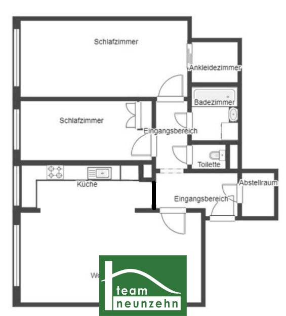 Wohnung zum Kauf 399.000 € 3 Zimmer 73,4 m²<br/>Wohnfläche 2.<br/>Geschoss Kreuzgasse 31 Wien 1180