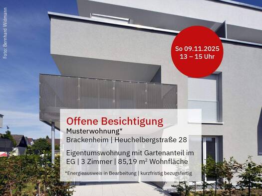 Wohnung zum Kauf - Neubau provisionsfrei 499.000 € 3 Zimmer 87,1 m² 2. Geschoss Heuchelbergstraße 0 Brackenheim 74336