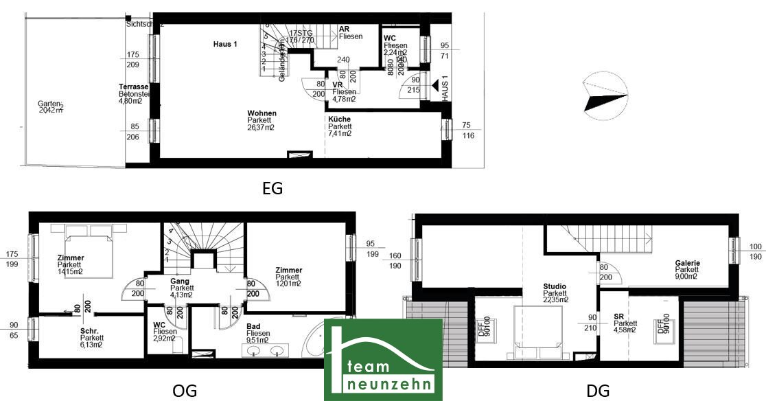 Reihenmittelhaus zum Kauf 433.825 € 4 Zimmer 128,9 m²<br/>Wohnfläche Agavenweg 22 Wien 1220