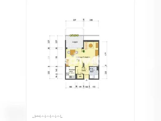Wohnung zur Miete nur mit Wohnberechtigungsschein Tauschwohnung 430 € 1,5 Zimmer 42 m² 4. Geschoss Gievenbeck West 48161