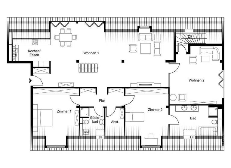 Maisonette zur Miete 2.450 € 6 Zimmer 230 m² Schützenplatz Lüneburg 21337
