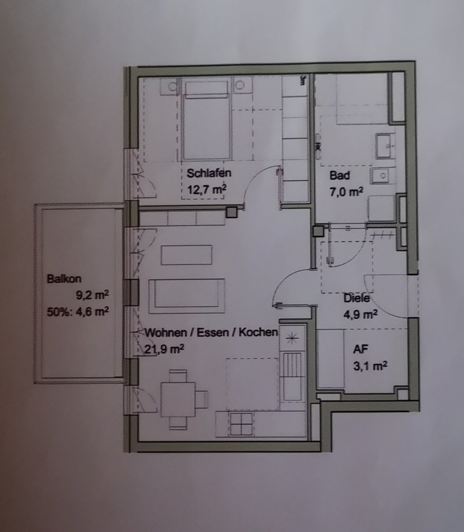 Wohnung zur Miete 840 € 2 Zimmer 54,2 m²<br/>Wohnfläche 2.<br/>Geschoss Alfelder Weg Mögeldorf Nürnberg 90480