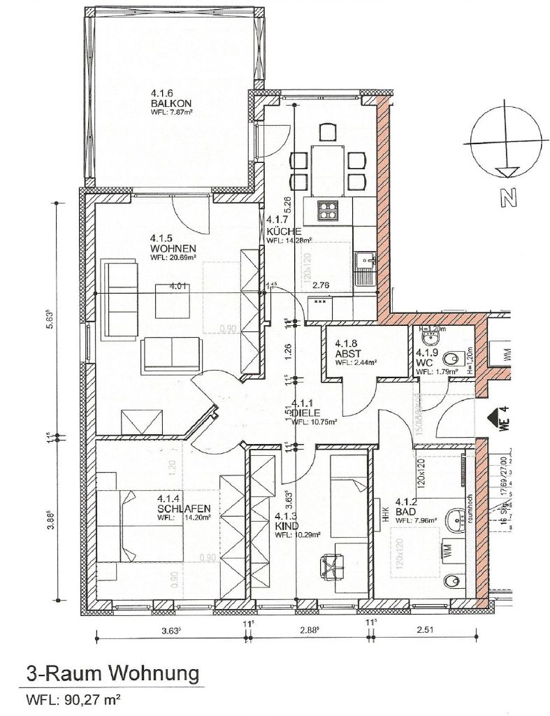 Wohnung zum Kauf 363.000 € 3 Zimmer 90,3 m²<br/>Wohnfläche 2.<br/>Geschoss Rostocker Viertel Güstrow 18273