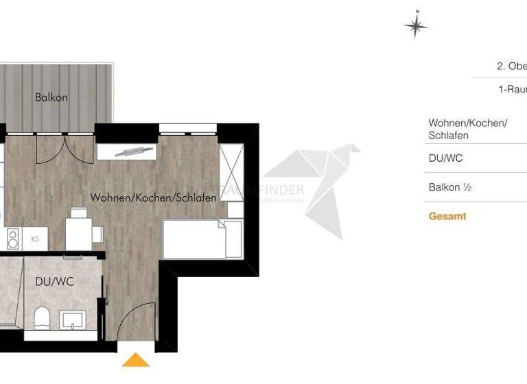 Studio zur Miete - Erstbezug 433 € 1 Zimmer 29,9 m² 2. Geschoss frei ab 01.03.2026 Unritzstraße 38 Rabenstein Chemnitz 09117