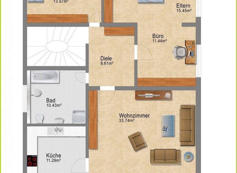 Wohnung zum Kauf 399.000 € 3 Zimmer 109,5 m² 1. Geschoss Arheilgen Darmstadt-Arheilgen 64291