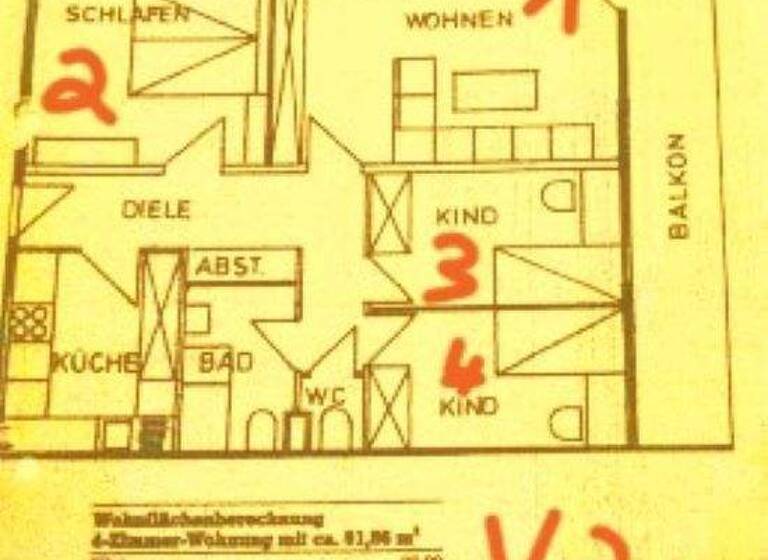 Wohnung zum Kauf 135.650 € 4 Zimmer 91,9 m² 1. Geschoss frei ab sofort Odenkirchen Mönchengladbach 41199