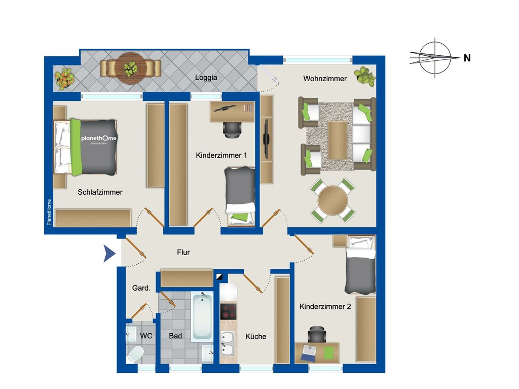 Wohnung zum Kauf 325.000 € 4 Zimmer 89,8 m²<br/>Wohnfläche 1.<br/>Geschoss Königsbrunn 86343