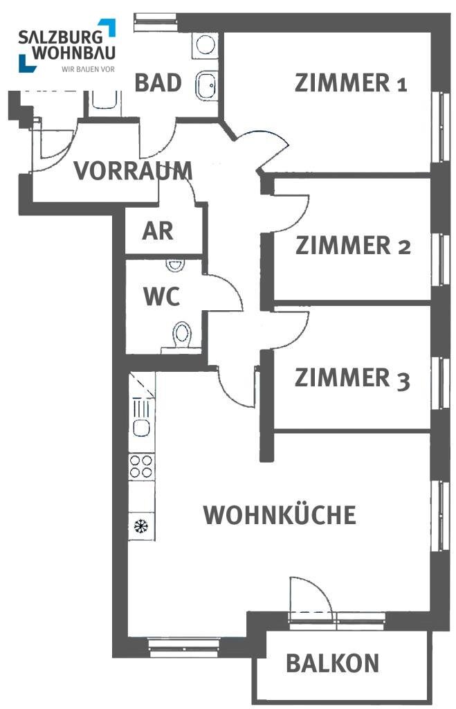 Wohnung zur Miete 510 € 4 Zimmer 90 m²<br/>Wohnfläche Dorf 294 St. Martin bei Lofer 5092