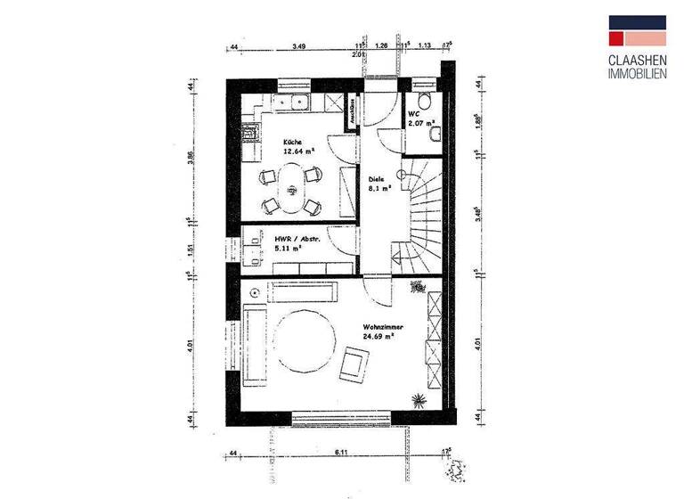 Reihenmittelhaus zur Miete 750 € 4 Zimmer 95 m² 200 m² Grundstück Großheide 26532