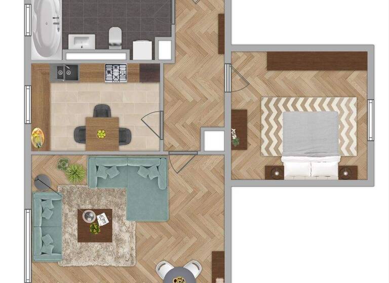 Wohnung zum Kauf 110.000 € 2 Zimmer 46 m² 2. Geschoss Friedrichshafner Straße 70 Mockau-Nord Leipzig 04357