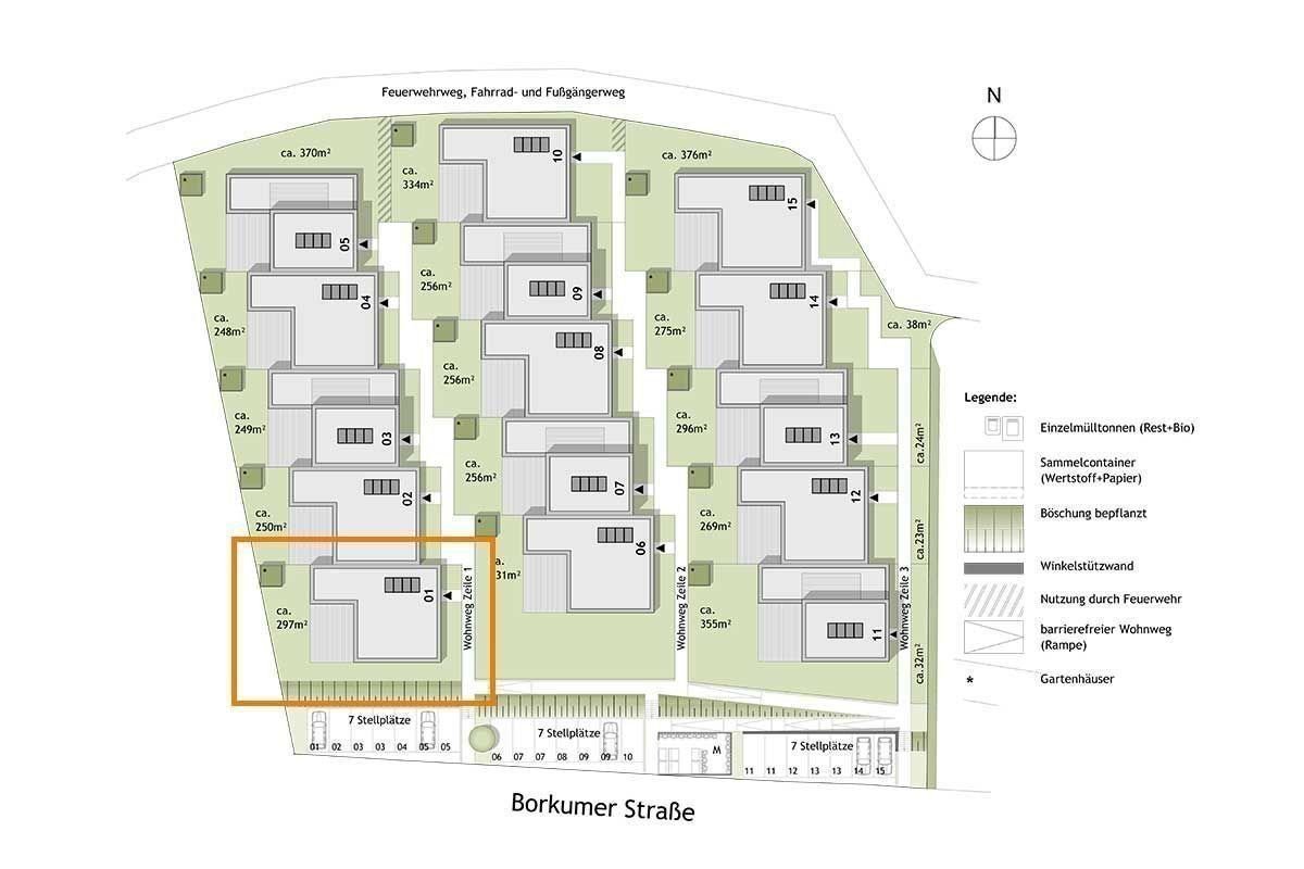 Reihenendhaus zum Kauf provisionsfrei als Kapitalanlage geeignet 455.900 € 3 Zimmer 110,2 m²<br/>Wohnfläche 297 m²<br/>Grundstück Borkumer Straße Kappeln 24376