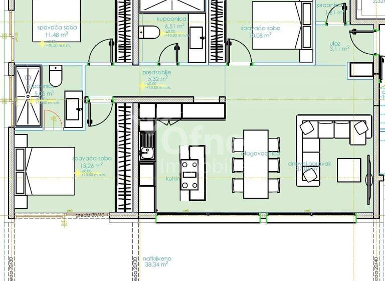 Wohnung zum Kauf 650.000 € 3 Zimmer 112,7 m² EG Sveti Filip i Jakov 23207