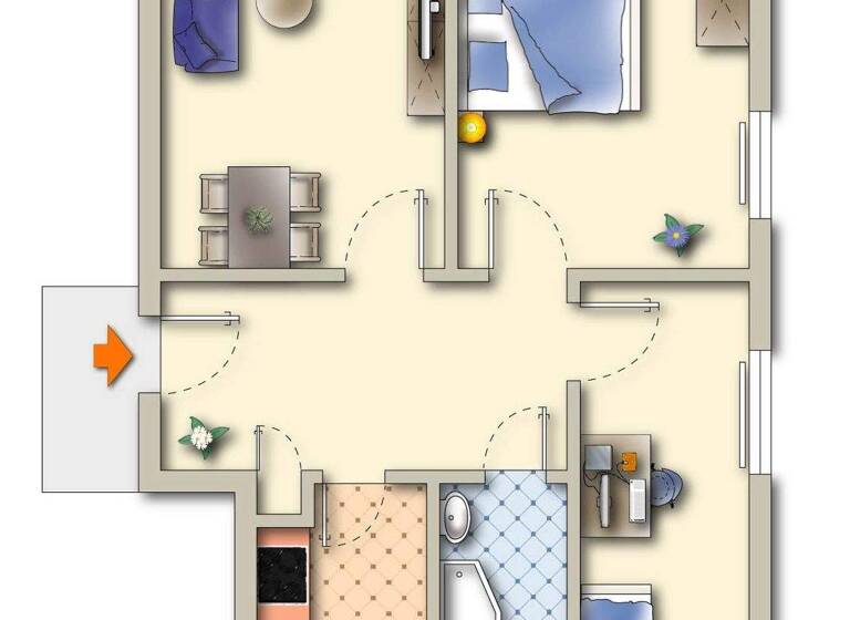 Wohnung zur Miete 341 € 3 Zimmer 56,8 m² 1. Geschoss Biederitzer Straße 5.6 Heyrothsberge Biederitz OT Heyrothsberge 39175