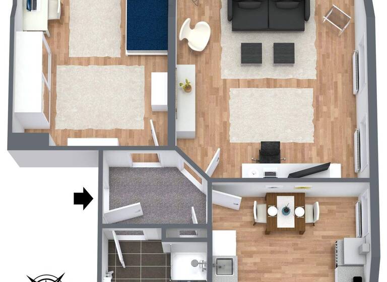 Wohnung zur Miete Wohnen auf Zeit 1.000 € 2 Zimmer 59 m² frei ab sofort Kempener Feld/Baakeshof Krefeld 47803