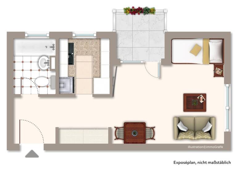 Studio zum Kauf 149.000 € 1 Zimmer 39 m² 1. Geschoss Bischofsheim 65474