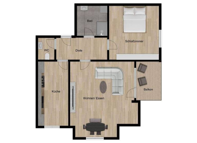 Wohnung zur Miete 750 € 2 Zimmer 62 m² 3 Geschosse frei ab sofort Donauwörth 86609