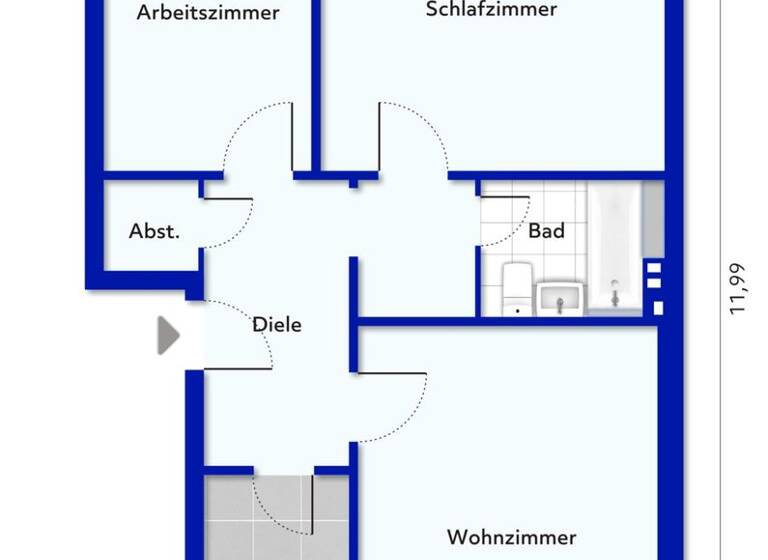Wohnung zum Kauf 160.000 € 3 Zimmer 70 m² frei ab sofort Billstedt Hamburg 22117