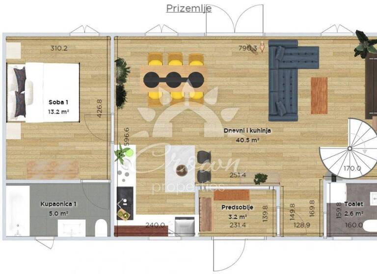 Doppelhaushälfte zum Kauf 99.000 € 3 Zimmer 540 m² Grundstück Karojba 52423