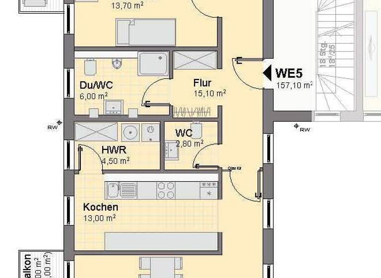 Wohnung zum Kauf 575.000 € 5 Zimmer 157,1 m² 1. Geschoss frei ab sofort Radegundenstraße Brühlervorstadt Erfurt 99084