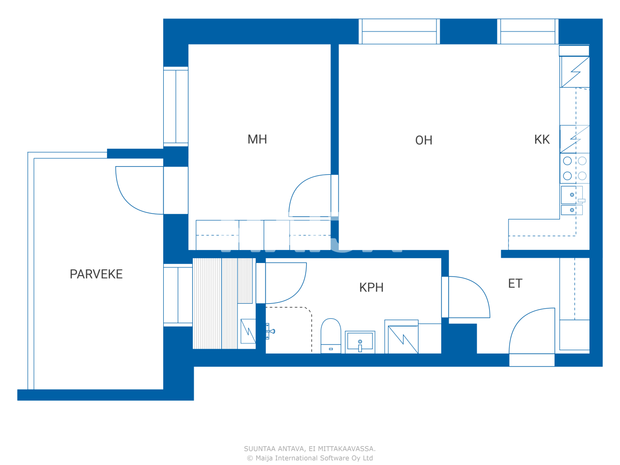 Studio zum Kauf 137.000 € 2 Zimmer 46 m²<br/>Wohnfläche 2.<br/>Geschoss Ahkiomaantie 2 Rovaniemi 96300