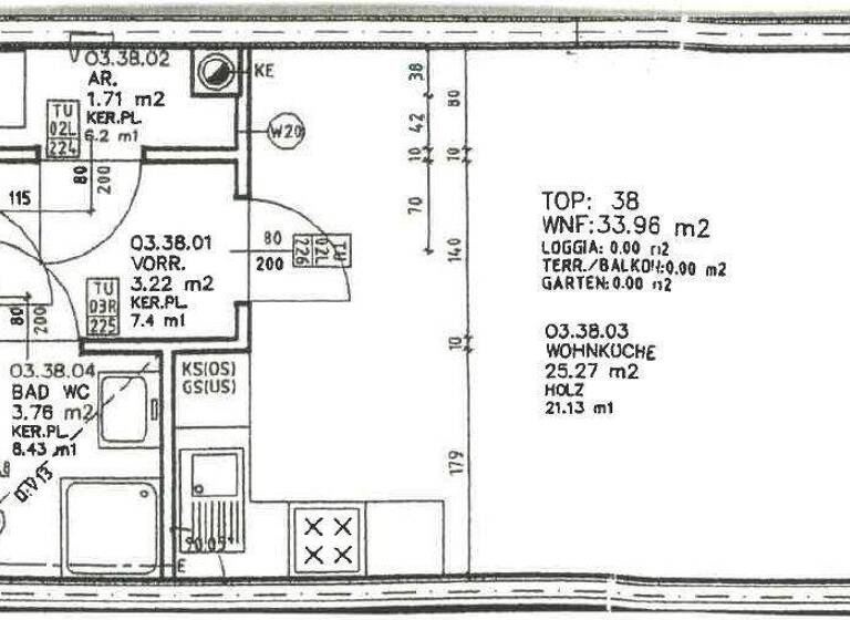 Studio zur Miete 500 € 1 Zimmer 34 m² 3. Geschoss Leegasse Wien 1140