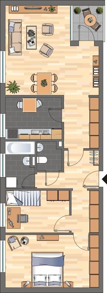 Wohnung zur Miete 668 € 3 Zimmer 80,2 m²<br/>Wohnfläche 2.<br/>Geschoss 22.01.2025<br/>Verfügbarkeit Schleistraße 7 Weinberg Braunschweig 38120