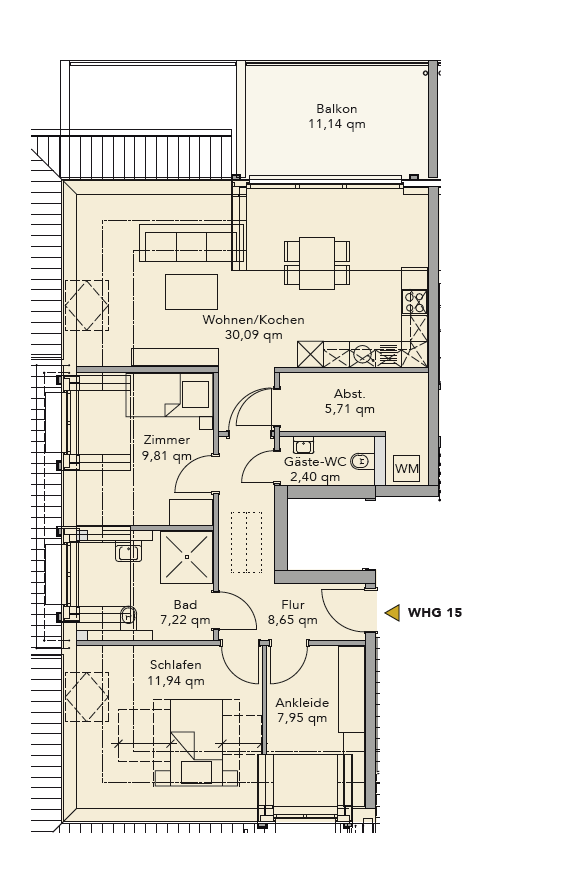 Penthouse zum Kauf provisionsfrei 430.000 € 3,5 Zimmer 89 m²<br/>Wohnfläche Brinkum Stuhr 28816