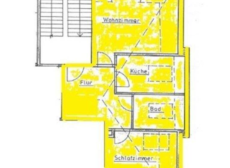 Wohnung zur Miete 340 € 2 Zimmer 53 m² EG Gartenstraße 32 Gotha 99867