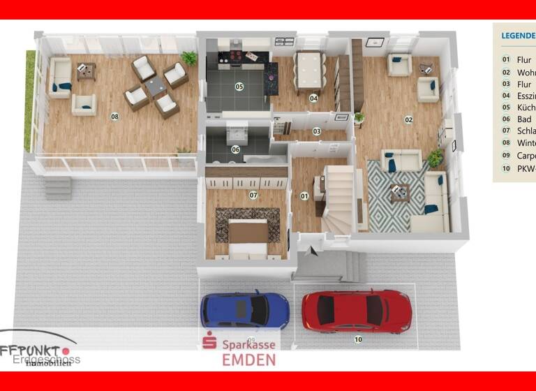 Einfamilienhaus zum Kauf 295.000 € 5 Zimmer 127 m²<br/>Wohnfläche 550 m²<br/>Grundstück Wolthusen Emden 26725