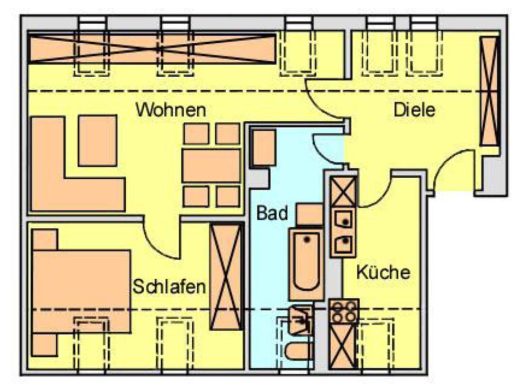 Wohnung zur Miete 315 € 2 Zimmer 59,5 m²<br/>Wohnfläche Plossenhöhe 6 Meißen Meißen 01662