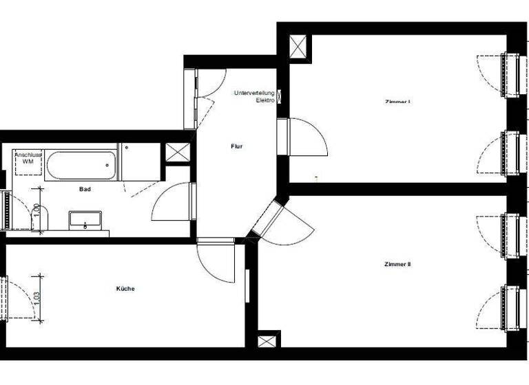 Wohnung zur Miete 899 € 2 Zimmer 65 m² 3. Geschoss frei ab 01.05.2026 Siemensstraße 38 Plagwitz Leipzig 04229